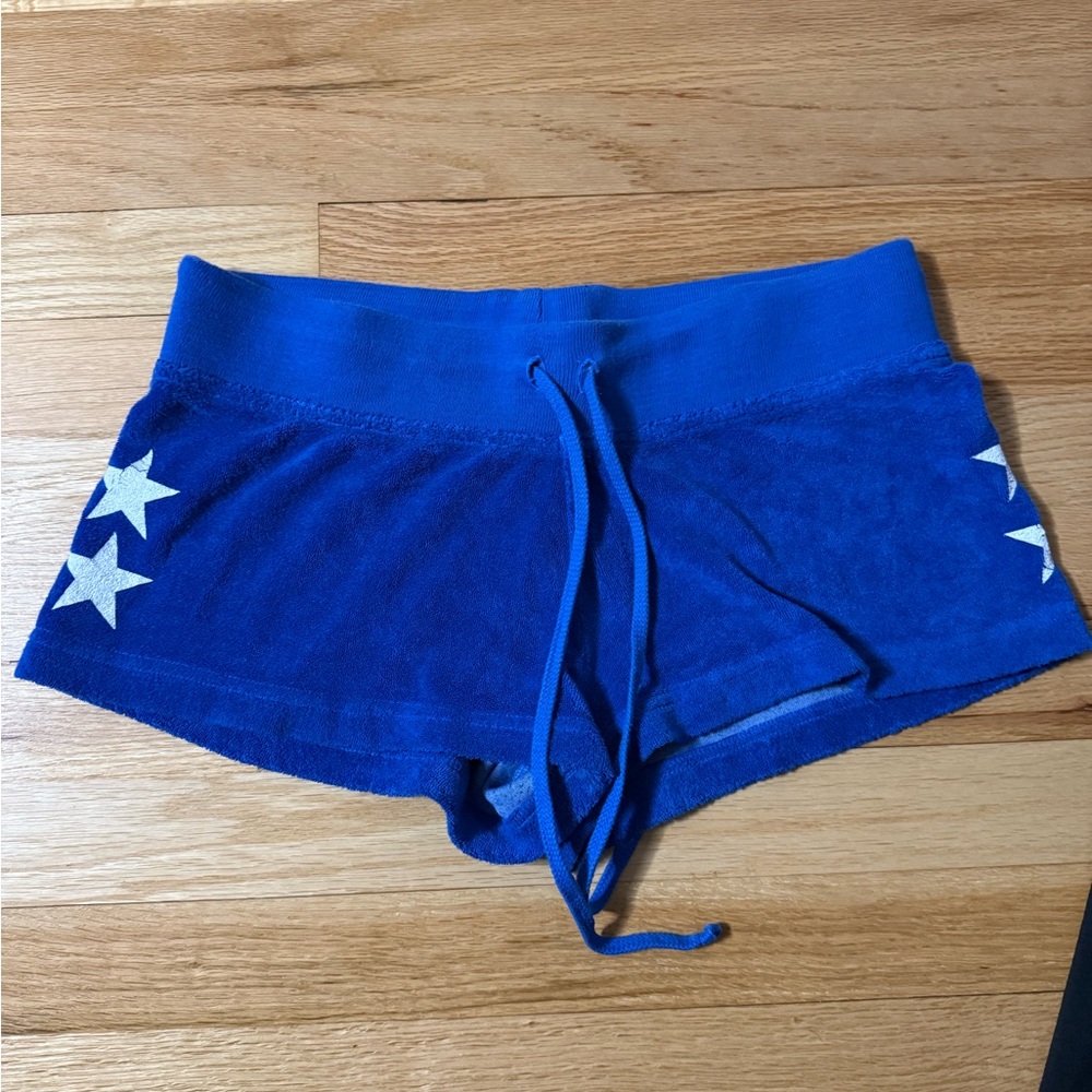 Hard Tail low rise Blue Shorts with White Stars